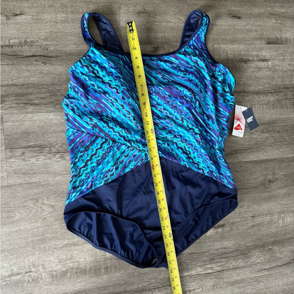 Lands' End Blue and Purple Swimsuit size 26w - Picture 3 of 7